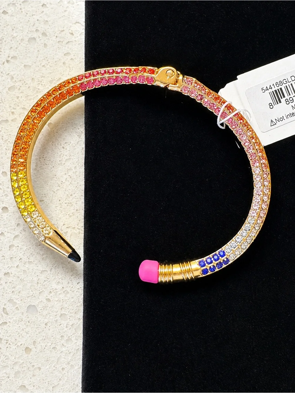 Betsey Johnson Rainbow Pencil Bracelet Multicolor NWT